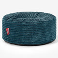 Pouf Lounge Pug, velluto, con poggiapiedi