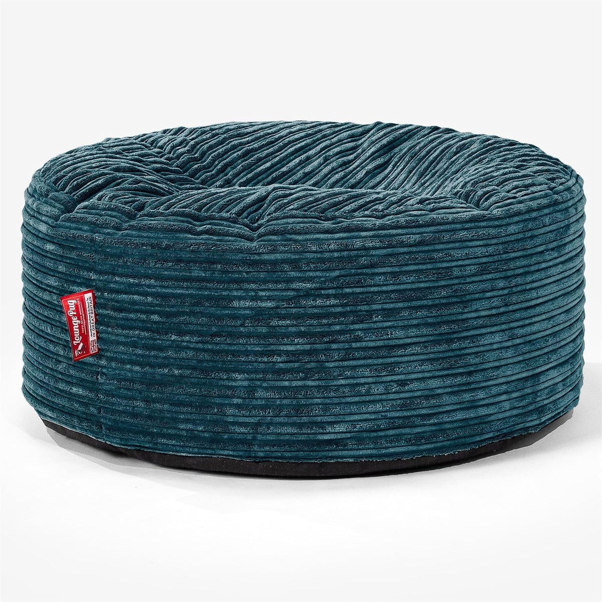 Pouf Lounge Pug, velluto, con poggiapiedi