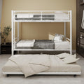 Letto a castello Lubvtti, singolo, 90 × 190 cm, metallo, Bianco, trasformabile, per camera da letto