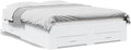 Struttura letto Gecheer -PLC2931, singolo, 120 × 190 cm, legno, Bianco, per camera da letto