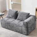Divano Lubvtti, 2 posti, 158 × 90 × 60 cm, ciniglia, tessuto, Grigio, reclinabile, imbottito, per soggiorno