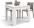 Tavolo allungabile KONTE.DESIGN, 90 × 90 × 79 cm, Bianco, per sala da pranzo e cucina