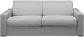 Divano letto Vente-unique CALITO, 4 posti, 214 × 94 × 85 cm, tessuto, Grigio, trasformabile, con rete a doghe, sfoderabile, per soggiorno
