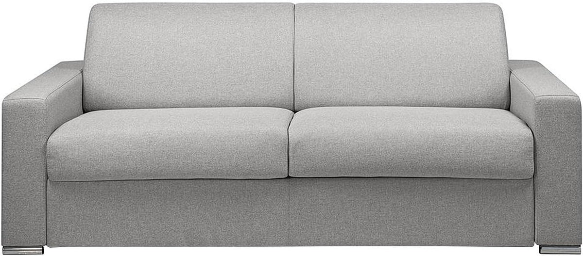 Divano letto Vente-unique CALITO, 4 posti, 214 × 94 × 85 cm, tessuto, Grigio, trasformabile, con rete a doghe, sfoderabile, per soggiorno