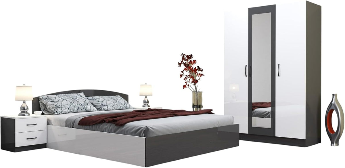 Letto contenitore ARREDO DA CASA CMG39, matrimoniale, 160 × 200cm, Antracite, con contenitore, per camera da letto