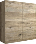 Mobile a muro Mama Store, 2 ante, legno, Naturale