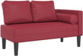 Lettino prendisole, 116,5 × 62 × 57,5 cm, similpelle, Nero, imbottito, per giardino e terrazzo