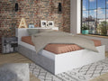 Letto Vente-unique, 215 × 152 × 70 cm, Bianco, con rete a doghe, per camera da letto