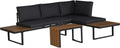 Divano angolare Habitat et Jardin, 4 posti, 165 × 70 × 65 cm, 170 × 70 × 65 cm, legno, Grigio, per giardino e terrazzo