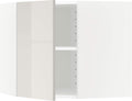 Mobile a muro Ikea, 68 × 60 cm, Grigio chiaro, Pensile ad angolo METOD con ripiani