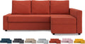 Fodera copridivano MASTERS OF COVERS, 68 × 115 cm, tessuto, Arancione, con braccioli, per soggiorno