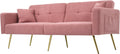 Divano letto Azkoeesy, 2 posti, 175 × 64 × 72 cm, tessuto, Rosa, con funzione letto, regolabile, per soggiorno