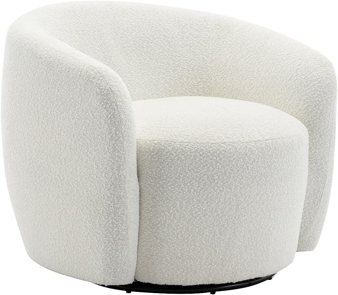 Poltrona Vente-unique VEREIDE, 80 × 76 × 67 cm, tessuto, Bianco, con braccioli, per soggiorno