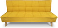 Divano letto SAMIRA, 3 posti, 180 × 106 cm, tessuto, Giallo, con funzione letto, per soggiorno