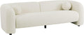 Divano Vente-unique, 3 posti, 226 × 86 × 68 cm, tessuto, Bianco, sfoderabile, per soggiorno