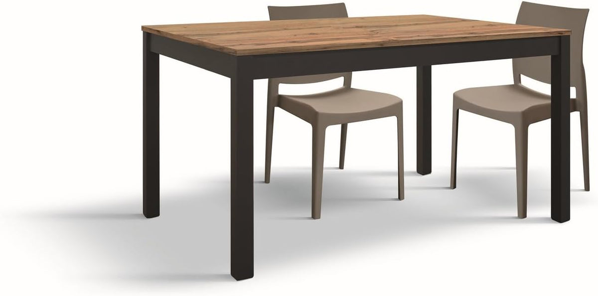 Tavolo allungabile KONTE.DESIGN, 136 × 50 × 151 cm, legno, metallo, Rovere, per sala da pranzo e cucina