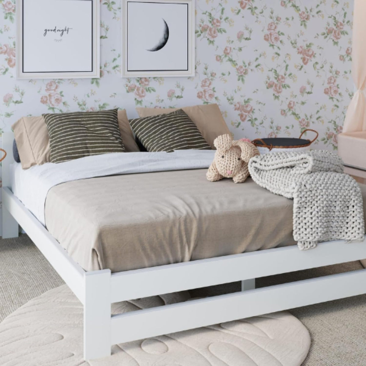 Letto Home Collective, matrimoniale, 160 × 200 cm, legno, con rete a doghe, per camera da letto