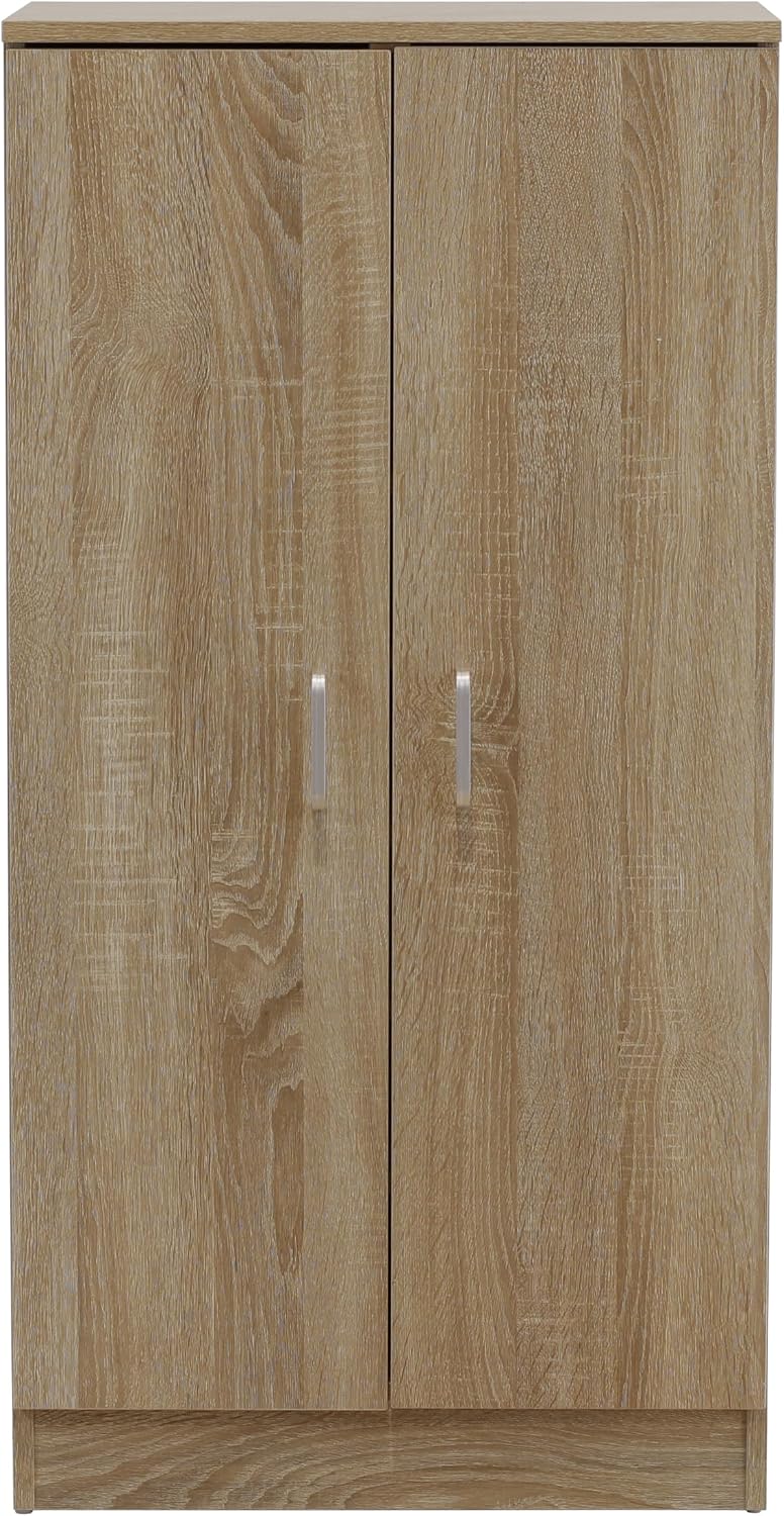 Scarpiera Totò Piccinni Art. 133, 2 ante, 6 ripiani, 36 × 55 × 108 cm, legno, Rovere, regolabile