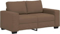 Divano vidaXL, 2 posti, 160 × 77 × 82 cm, tessuto, Marrone, con braccioli, imbottito, per soggiorno