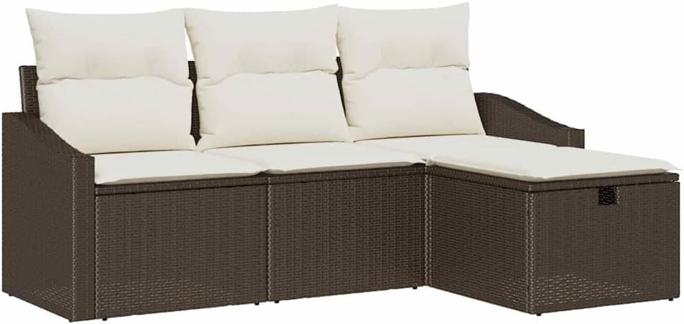 Set di mobili da giardino vidaXL, 178 × 117 × 85 cm, rattan, per giardino e terrazzo