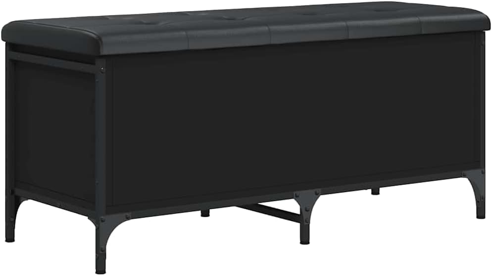 Panca vidaXL, 102 × 42 × 45 cm, legno, Nero