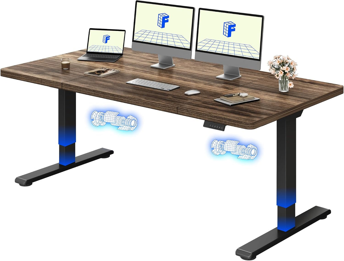 Scrivania FLEXISPOT, 180 × 80 cm, Nero, regolabile, per ufficio