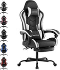 Sedia gaming WOTSTA, pelle, con poggiapiedi, con braccioli, per ufficio, Carico 120 KG