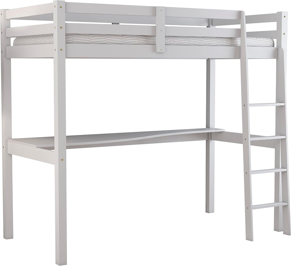 Letto Arredo Stock, singolo, 90 × 190 × 176 cm, legno, Bianco, con rete a doghe, per camera da letto