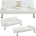 Divano letto Yaheetech, 3 posti, 167 × 94 cm, legno, plastica, trasformabile, con funzione letto, reclinabile, regolabile, pieghevole, per soggiorno