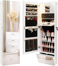Armadietto a specchio COSTWAY, 120 × 37 × 11 cm, MDF, Bianco, con illuminazione LED