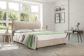 Letto contenitore EVERGREENWEB MATERASSI & BEDS, matrimoniale, king size, 180 × 200 cm, legno, tessuto, Tortora, con contenitore, con rete a doghe