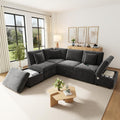 Divano letto Trdlpyn, 6 posti, 247,5 × 172 × 87 cm, ciniglia, tessuto, con funzione letto, con contenitore, regolabile, con braccioli, con porta USB