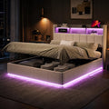 Letto contenitore Zorvani, matrimoniale, una piazza e mezza, 140 × 200 cm, velluto, con contenitore, con illuminazione LED, con porta USB, imbottito