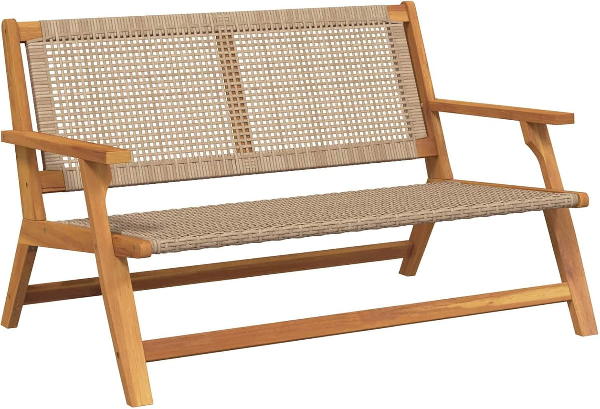 Set da pranzo Ziaphsol, 122 × 78 × 73 cm, legno, per giardino e terrazzo, per terrazze, con braccioli