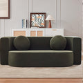 Divano letto WENMEE, 4 in 1, 100 × 60 × 60cm, velluto, trasformabile, con funzione letto, pieghevole, con braccioli, sfoderabile, per soggiorno