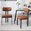Sedia Ya-Home, 2 sedie, metallo, Marrone, per sala da pranzo e cucina