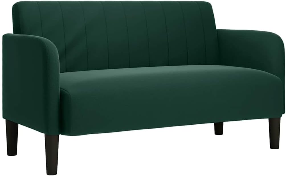 Divano vidaXL, velluto, Verde, con braccioli, per soggiorno