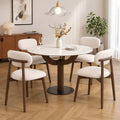 Sedia TAKUMI∞X, 4 pezzi, legno, lino, Bianco, imbottita, per sala da pranzo e cucina
