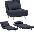 Poltrona letto EVERGREENWEB MATERASSI & BEDS, singolo, legno, tessuto, Grigio scuro, con cuscino, con funzione letto, regolabile, allungabile