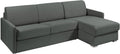 Divano letto Vente-unique CALIFE, tessuto, Grigio, sfoderabile, per soggiorno