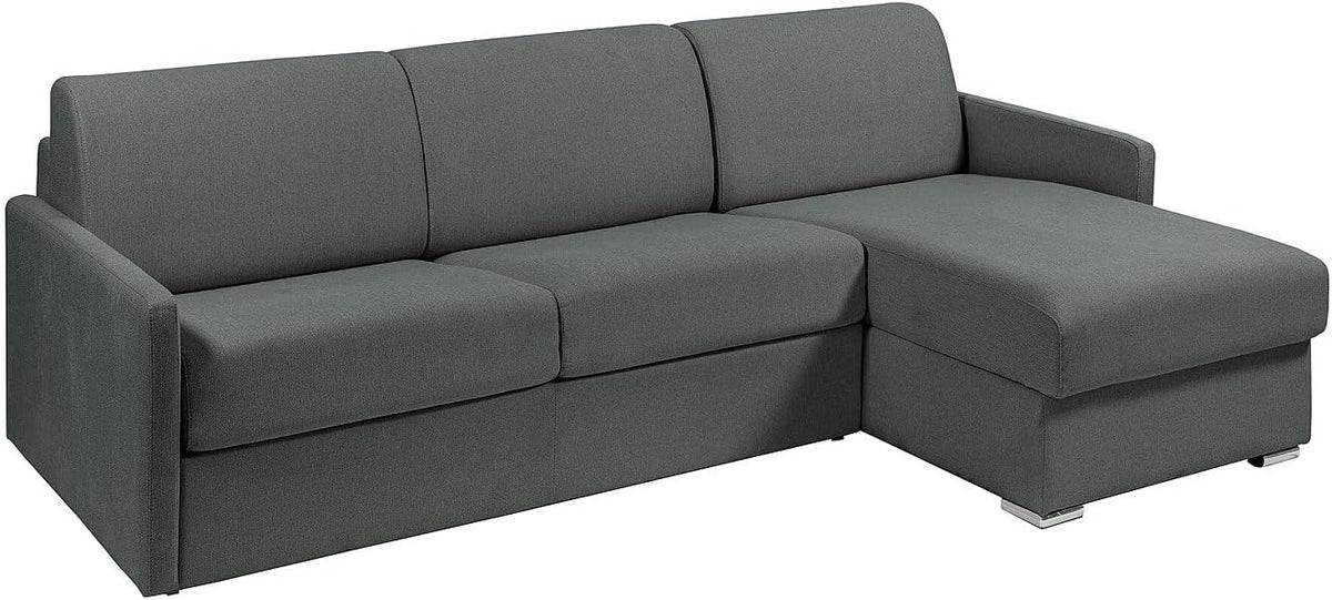Divano letto Vente-unique CALIFE, tessuto, Grigio, sfoderabile, per soggiorno