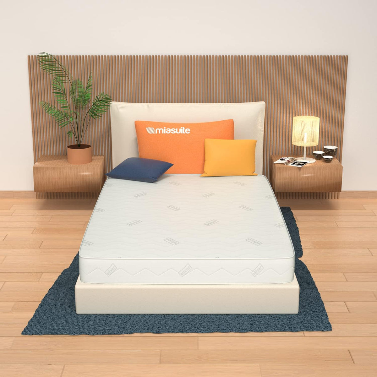 Materasso MiaSuite, 140 × 185 cm, tessuto, pieghevole, per camera da letto, Alto 11 cm