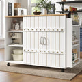 Carrello da cucina Huayz, 2 ante, 3 cassetti, 110 × 42 × 90 cm, MDF, regolabile, pieghevole, con ante scorrevoli, per sala da pranzo e cucina