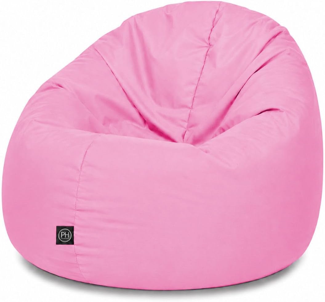 Pouf a sacco PATCH HOME, 2 in 1, tessuto, Rosa, per ufficio, per adulti e bambini, con imbottitura Ø 145 cm