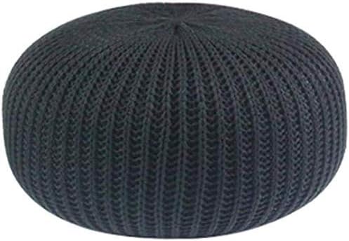 Pouf Sywlwxkq, pelle, Giallo, con cuscino, con poggiapiedi, sfoderabile, per giardino e terrazzo