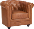 Poltrona Vente-unique CHESTERFIELD, pelle, per soggiorno