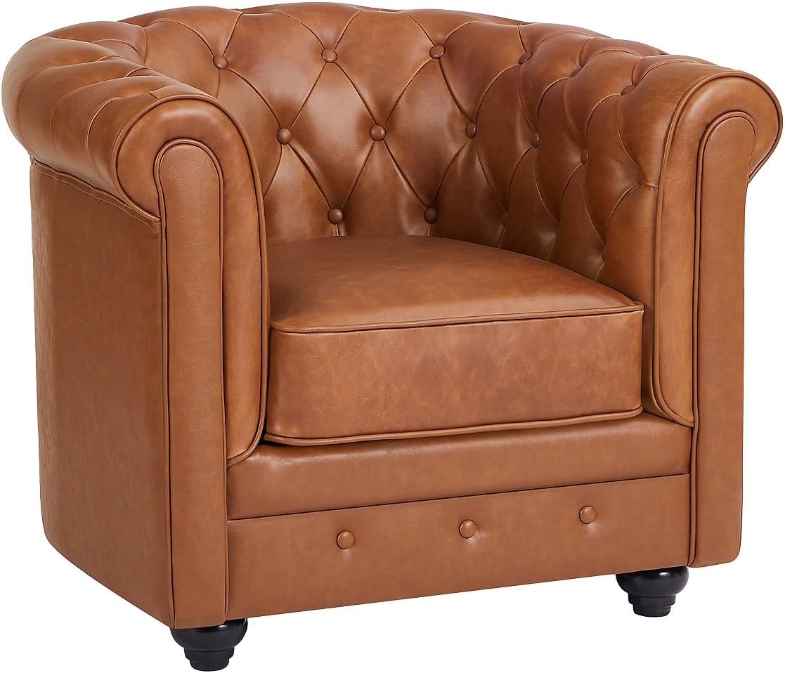 Poltrona Vente-unique CHESTERFIELD, pelle, per soggiorno