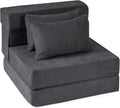 Divano letto COSTWAY, 2 posti, 3 in 1, ciniglia, tessuto, Grigio, trasformabile, con funzione letto, pieghevole, imbottito, per soggiorno