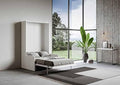 Divano letto Itamoby, matrimoniale, 163 × 190 cm, 143 × 190 cm, legno, alluminio, Bianco, con funzione letto, pieghevole, con rete a doghe