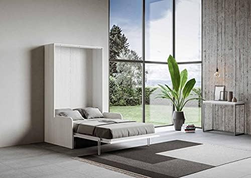 Divano letto Itamoby, matrimoniale, 163 × 190 cm, 143 × 190 cm, legno, alluminio, Bianco, con funzione letto, pieghevole, con rete a doghe